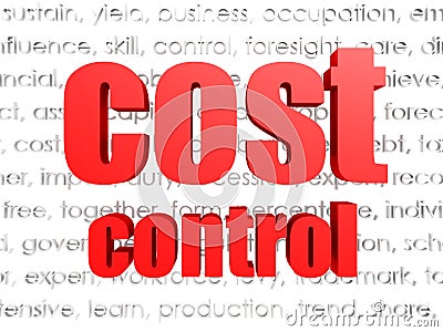 Cost control word cloud