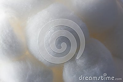 Cotton ball texture close up