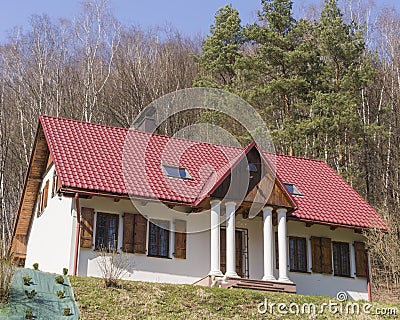 Country cottage in forest