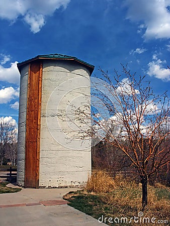 Country Farm Silo and Sky