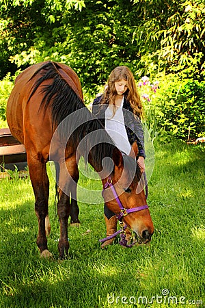 Country Girl Loves Horse