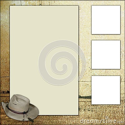 Country Theme Scrapbook Frame Template