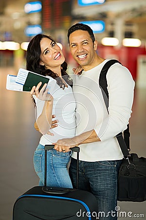 Couple at airport