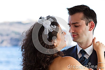 Couple dancing the wedding dance