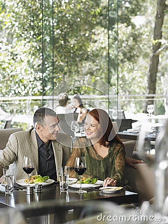 Couple enjoying wine