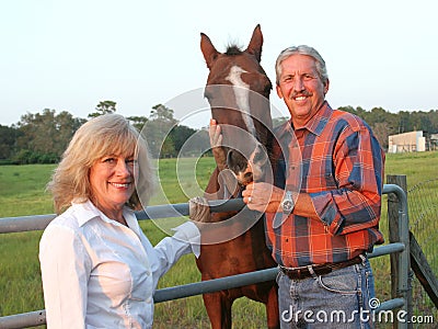 Couple With Horse