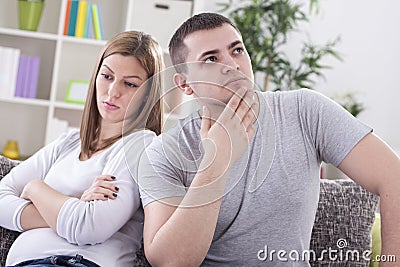 Couple with marital problems