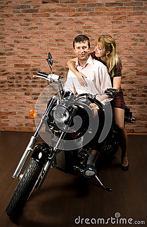 Couple on motorbike