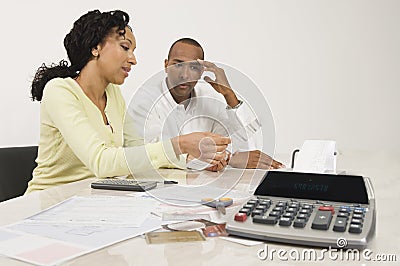 Couple Planning Their Financial Budget