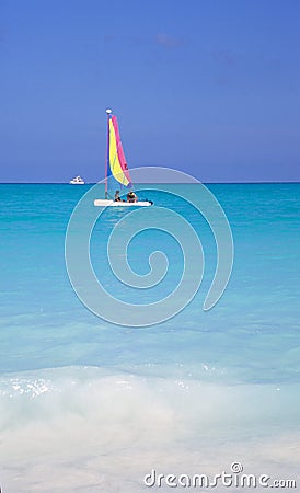 Couple Sailing Turquoise Waters