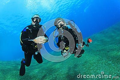 Couple Scuba Diving