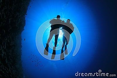 Couple Scuba Diving