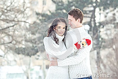 Couple on the snow