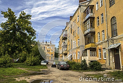 Courtyard of the Russian city