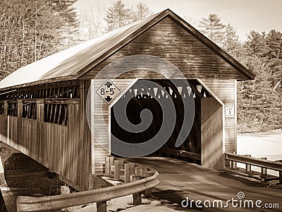 Covered Bridge Sepia