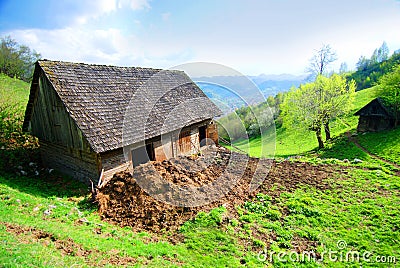 Cow barn in countryside