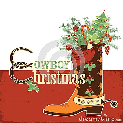 Cowboy christmas boot