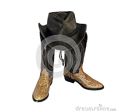 Cowboy hat and boots