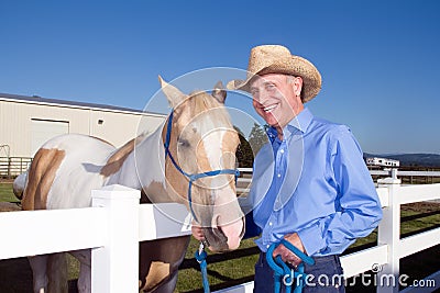 Cowboy with Horse - Horizontal