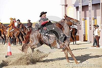 Cowboy show, Muharraq horse riding school Bahrain