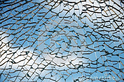 Cracked glass