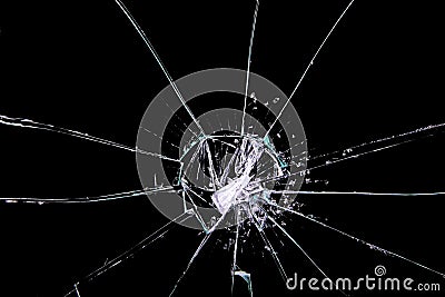 Cracked glass