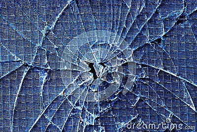 Cracked glass