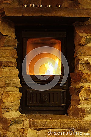 Crackling Fire Cozy Atmosphere Royalty Free Stock
