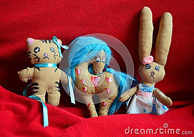 Craft toys handmade by a child