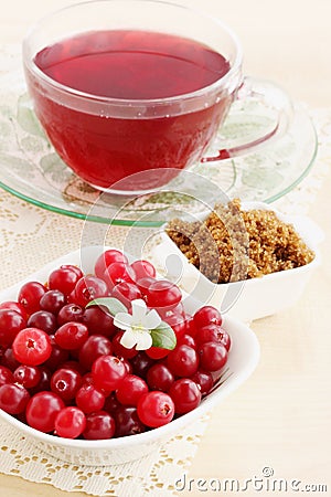 Cranberry juice and brown sugar