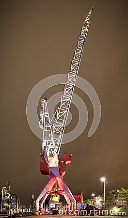 Crane in the old port of Rotterdam