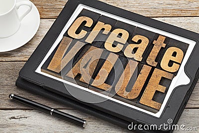 Create value on digital tablet
