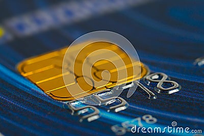 Credit card digits close-up.