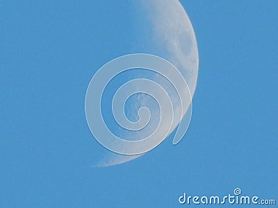 Crescent silver moon