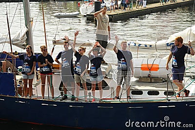 Crew of the ship during The Tall Ships Races