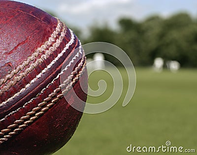 Cricket Ball Close Up