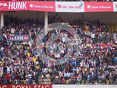 Cricket crowd Mexican wave