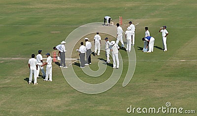 Cricket Players in the Ground