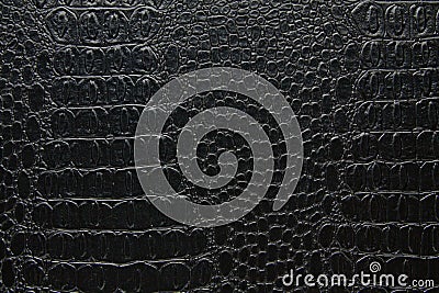 Crocodile black artificial leather