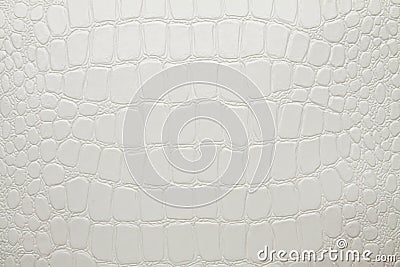 Crocodile white artificial leather