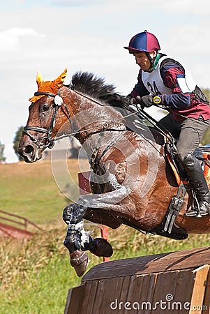 Cross-Country, man horseback jumping