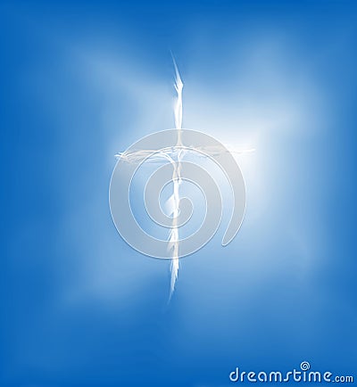 Cross Of The Spirit In The Sky Royalty Free Sto