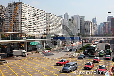 Crossroad in Hong Kong, China