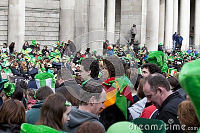 Crowd in Dublin on St. Patrick s Day