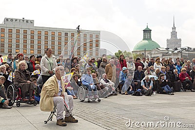 Crowd of pilgrims