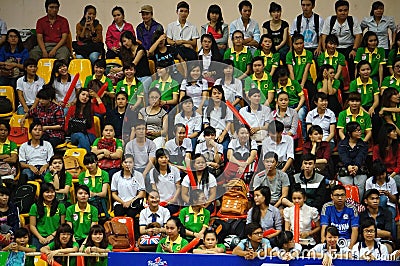 Crowd of supporter at sporting event hall