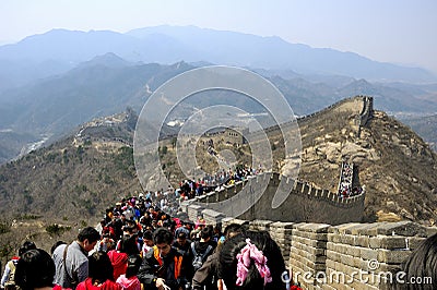 Crowded Great Wall, Beijing