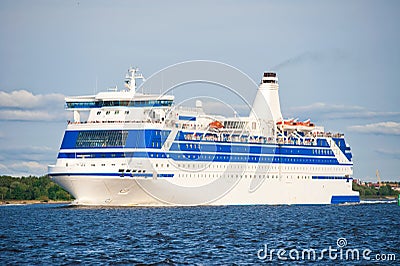 Cruise liner at sea