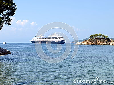 Cruise liner, Skiathos, Greece.