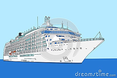 Cruise liner vector